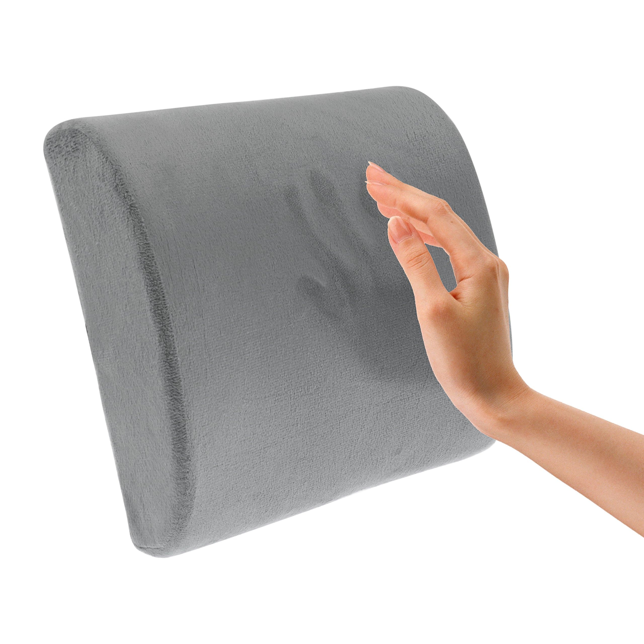 Yermo Products Memory Foam Lumbar Support Cushion - Premium Lower Back Pain Lumbar Pillow - Soft & Firm Balanced Lumbar Support Pillow