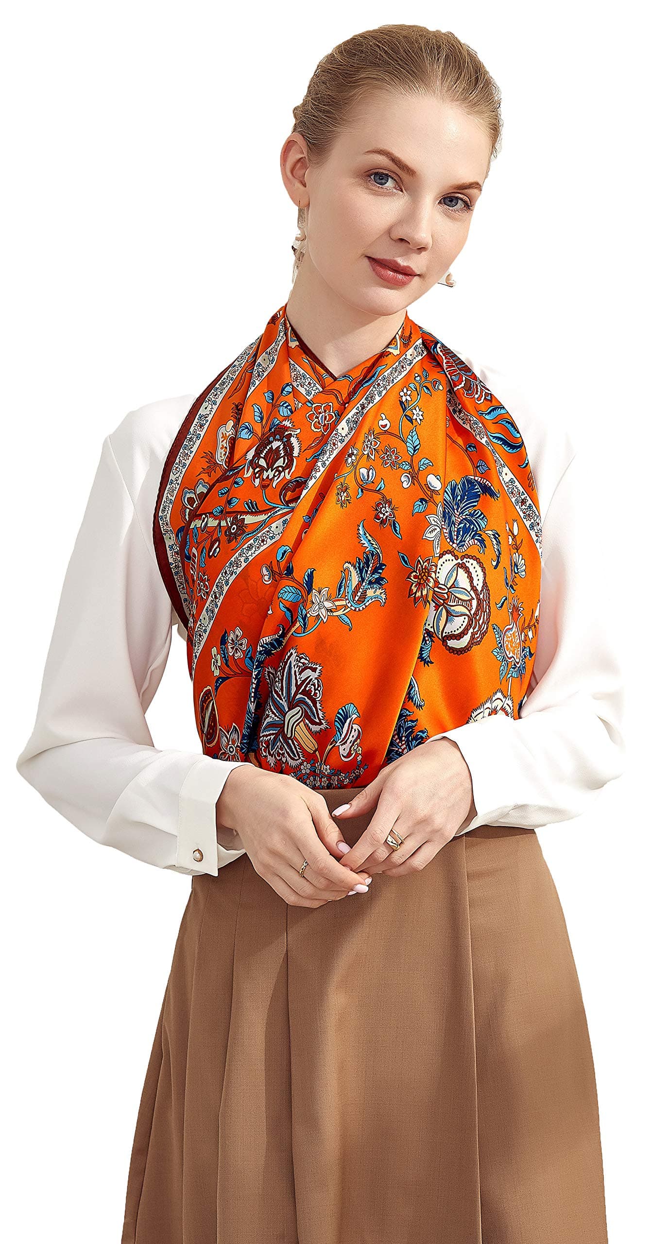 100% Silk Scarf, Extra-Large