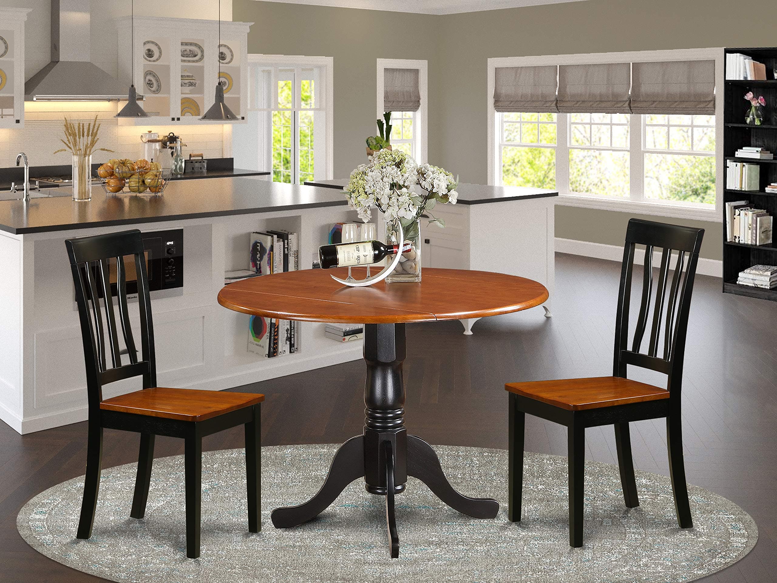 Dining set - 3 Pcs with 2 Wooden Chairs