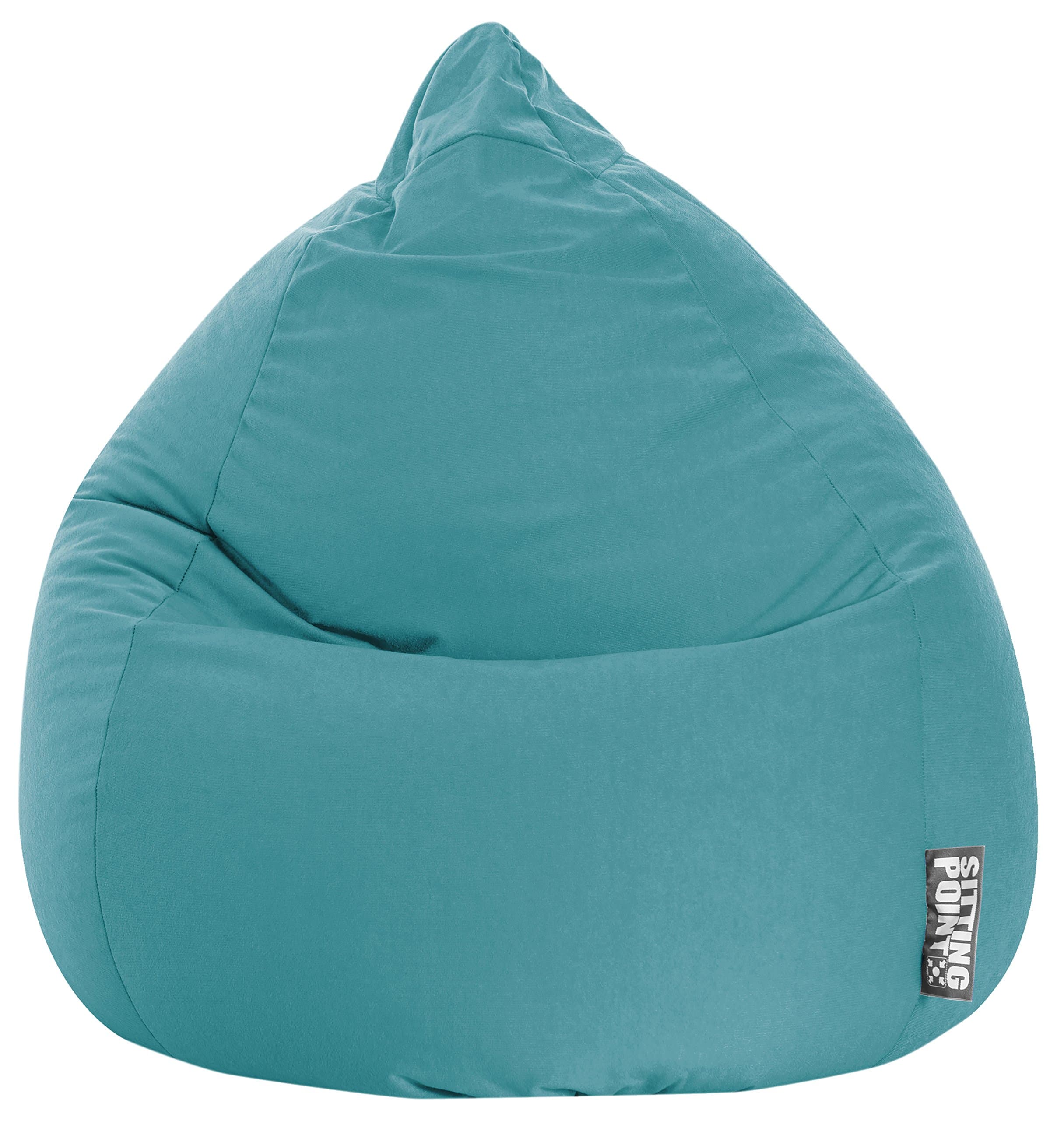 Gouchee Home Easy Collection Contemporary Polyester Upholstered Oversized Bean Bag Chair, Emerald