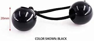 Beauty Town 20PCS Bubble Ponytail Holders – 20mm Twin Bead Hair Ties for Girls & Kids – Colorful Elastic Hair Accessories for Braids & Pigtails (Blue & Green Assorted)