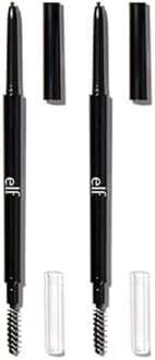 e.l.f. Ultra Precise Brow Pencil, Creamy, Micro-Slim, Precise, Defines, Creates Full, Natural-Looking Brows, Tames and Combs Brow Hair, Taupe, 0.002 Oz (Pack of 2)