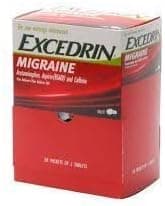 Excedrinmigraine 50 Pack of 2 Capletsper Pack Counter Single dose Box