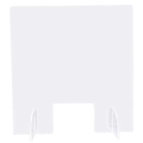 Clear Acrylic Sneeze Guard, Sneeze Guard Panel for Counter,Protective Barrier for Desk,Food Screen,Transaction Window for Employers,Workers,Customers,Barrier Against Coughing Sneezing (15.74"X16.53")