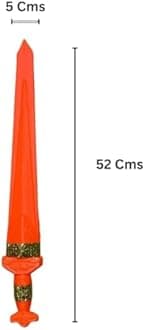 Vidhyapati Plastic Weapon Role Play Toy for Kids | Smooth Edges Activity Toy. (1-Khanjar/1-Talwar (Combo - 2 Pcs))