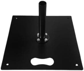 Flat Base for Advertising Flag Pole | Heavy Duty Metal Base Stand for Feather, Swooper & Banner Flags | Stable Indoor & Outdoor Display (FI)