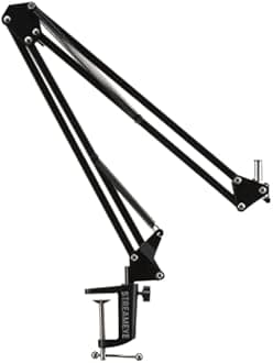 Rode PodMic Dynamic Podcasting Microphones Bundle with StreamEye BOOMARM1 Microphone Boom Arms, Rode NTH-100 Professional Closed-Back Over Ear Headphones, XLR Cables, and StreamEye Polishing Cloth