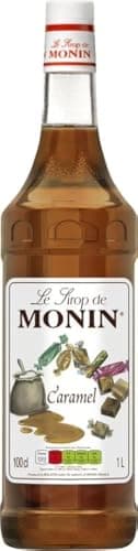 Monin Caramel Flavored Syrup, Light Orange, Large, 1000 ml