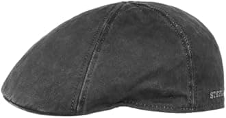 Stetson Level Distressed Cotton Duckbill Flat Cap