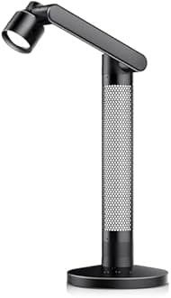 Lytmi 3-in-1 LED Desk Task Reading Light for Office, CRI95 Eye-Caring Architect Desk Lamp, 360°Rotatable Swing Arms, Dimmable Table Lamp with Atmosphere Lighting for Computer Monitor Desktop Bedside