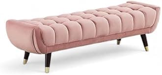 CRUZ INTERNATIONAL - online shopping-be ready ! Contemporary Settee Sofa Ottoman Bench - Enhance Your Décor (Rosegold)