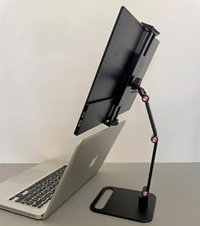 Portable Monitor Holder for 12-17.3 Inch Screen, Universal Expandable Display Base, 12.9 Inch Tablet Stand, Adjustable Desktop Clamp Stand