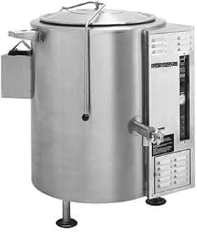 Crown GL-80E Gas Stationary Kettle with 80 Gallon Capacity, 2/3 Jacket & Electronic Ignition