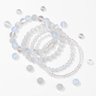 4pcs Beaded Bracelets for Women,Natural Healing Crystal Gemstones Bracelet,Anxiety Stress Relief Bracelet Handmade purple Jewelry Gifts for Women