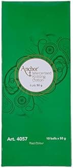 HUNNY- BUNCH® Premium Anchor Mercerised Knitting Crochet Cotton Thread Yarn Balls for Knitting, Weaving, Embroidery, DIY and Craft Making (Art. 4057) 50G - Pack of 1 (19)