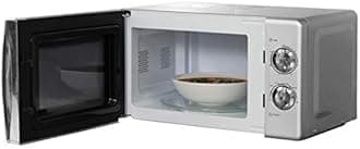 Russell Hobbs RHMM701S 17 Litre 700 W Silver Solo Manual Microwave & 26053 Cordless Electric Kettle - Contemporary Honeycomb Design with Fast Boil and Boil Dry Protection, 1.7 Litre, 3000 W, Grey