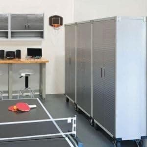 Seville Classics UltraHD Tall Storage Cabinet - Stainless Steel