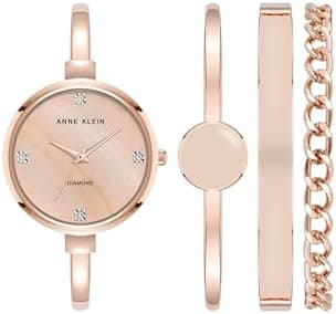 Anne Klein Women's Bangle Watch and Bracelet Set