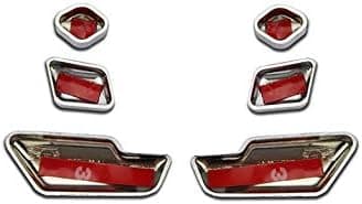 1 Set Chrome Interior Door Seat Adjust Button Switch Cover Trim Replacement for Mercedes Benz W204 W205 W212 W218 X204 X166 C E GLK GL ML Class GL450 (6pcs)