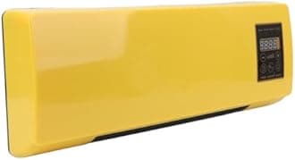 Conditioner, Cooling & Heating, Tabletop Placement & Wall Mounted & Portable AC with Remote Control, 1-6 Hours Timer, 16-40°C Temp Control, Low Energy Consumption, Yellow (UK