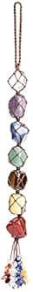 Handmade Crystal Window Car Hanging Ornaments 7 Chakra Home Decoration Feng Shui Ornament Yoga Meditation Car Decoration Tumbled Palm Stones Christmas Decorations Ornaments
