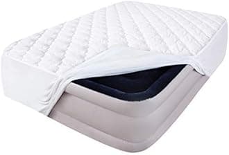 Twin Mattress Pad Cover Air Mattress Topper, Pillow Top Twin Size Quilted Fitted Mattress Protector for Kids, Super Soft Breathable and Noiseless Down Alternative Fiber (15-23'' Deep Pocket)