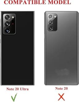 Best OEM Galaxy Note 20 Ultra Back Glass Cover Battery Door Replacement & Adhesive, Pre-Installed Camera Frame for Samsung Galaxy Note 20 Ultra All Carriers Repair Tool (Mystic Black)