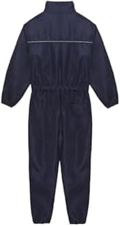 Work Overalls for Men One Piece Wear-resistant Mechanics Jumpsuit Long Sleeve Navy Coveralls