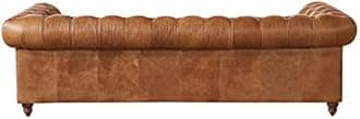 Morden Sofa & Classic Leatherette Chesterfield 3+2+1 Seater Sofa (Tan Brown) 6 Seater Sofa Set