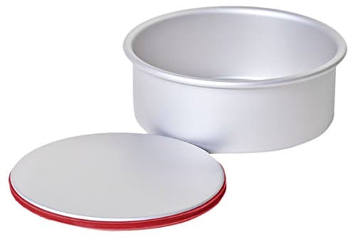 PushPan Square Aluminum Cake Pan, 8 x 2" x 8", Silver