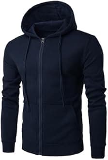 Sweatshirt for Mens Fashion Solid Zipper Hoodie Coats Drawstring Fitted Sport Casual Pullover Sweater Sweatshirts