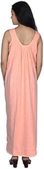 Rylie Women's Cotton Fabric Long Nighty Slip/Chemise - Full Length Camisole for Women - Plus Size Nighty - Kurti Slip