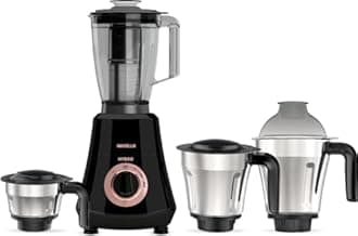 Havells Hydro Plus 1000 Watt Mixer Grinder 4 Jar Mixer Grinder |1.75L Break-Resistant Blending Jar | 304 SS Rust-Resistant Blades | 22000 RPM High-Speed Motor | 5-Year Motor Warranty (Black)