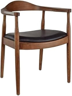 2xhome Solid Wood Farmhouse Dining Chairs with PU Leather Cushion Seat Kenned...