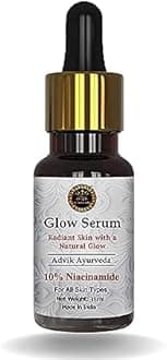 Advik Ayurveda Glow Serum with Niacinamide and Hyaluronic Acid for Glowing Skin, 30ml | For Acne and Dark Spots | Face Seum for Men & Women, 30ml