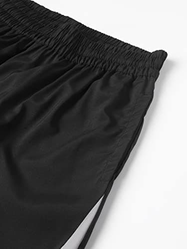 ATICX Polyester Shorts for Men - Quick Dry Lightweight with Zipper Pockets - Gym, Running, Jogging, Training Half Pants for Basketball, Swimming, Badminton, Cycling, Football, Outdoor & Home Wear