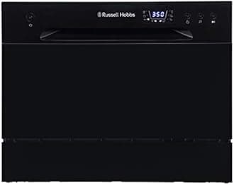 Russell Hobbs RHTTDW6B Freestanding Compact Dishwasher, Eco mode, 6 place_settings, Black, Noise level: decibels 52