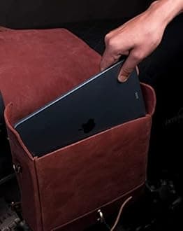 Trip Machine Company Genuine Leather Motorcycle Mount Small Saddlebag | Unisex Messenger Bag for Phone, Wallet & Sunglasses | Cross Bodybag | Shoulder Satchel Bag