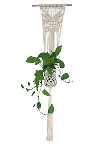 TIMEYARD Macrame Wall Hanging - Boho Woven Wall Decor - Beautiful Butterfly Pattern Home Decor