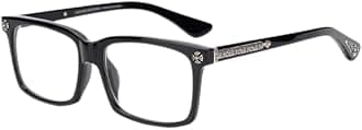 Classic Black Glasses, Eyeglasses for Man Women Thick Square Frame Eyewear