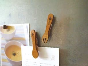 Decole Japan Decole Cinq Cafe Design: Spoon And Fork Magnet Clip
