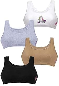 DChica Cotton Girls Strapless Bandeau Tube Bras - Non-Padded, Soft, Comfortable & Stretchable Bra for Teens