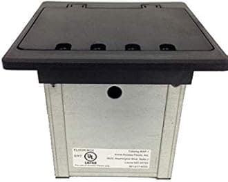 Access Floor Systems Compact Electrical Box with Cover | Easy Install | Heavy Duty | UL Listed | Made in USA