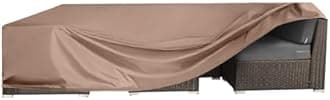 Patio Furniture Covers Waterproof Outdoor Furniture Cover Heavy Duty Outdoor Sectional Sofa Couch Cover Outside Dining Set Table and chairs Covers Heavy Duty 110" L x 74.5" W Brown