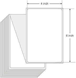 MakerKing 4x6 White Mailing Fanfold Postage Thermal Labels (200 Labels) - Compatible with Rollo, MUNBYN, iDPRT, Polono, Zebra Direct Thermal Printer for Shipping