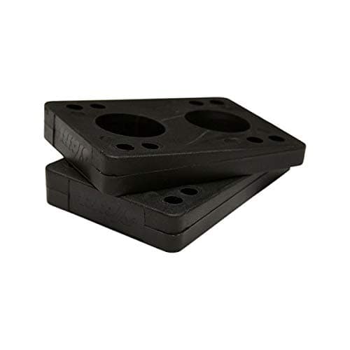 Slant Longboard Wedge Risers - Black - Angled Riser Pads - Set of 2