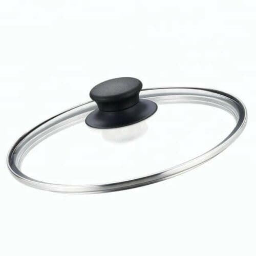 12cm Tempered Glass PAN LID & PK2 Pan Lid KNOBS -Replacement Wok Lid, Stir Fry Pan Lid, Stock Pots Lid, Casserole Pan Lid, Saucepan Lid
