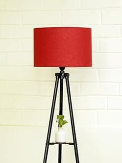 Metal Floor Lamp with 3 Shelves (Lily Red)