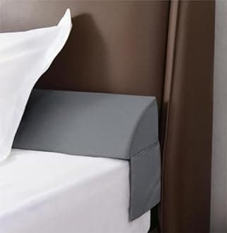Vekkia Queen Bed Wedge Pillow for Headboard/Headboard Pillow/Bed Gap Filler/Pillow Wedge for Bed,Close Gaps (0-3.5") Between Mattress and Headboard(Gray 60"x6.5"x4.5")