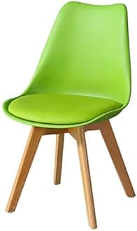 TUKAILAi 1PCS Green Retro Style Dining Chairs with Solid Wood Legs and Padded Seat Lounge Chairs Kitchen Chairs Living Room Chairs